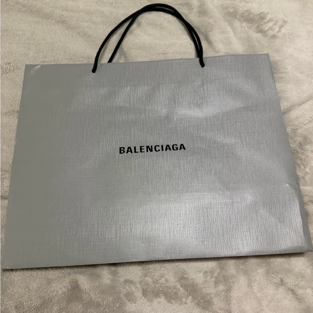 Balenciaga Silver Gift Bag new